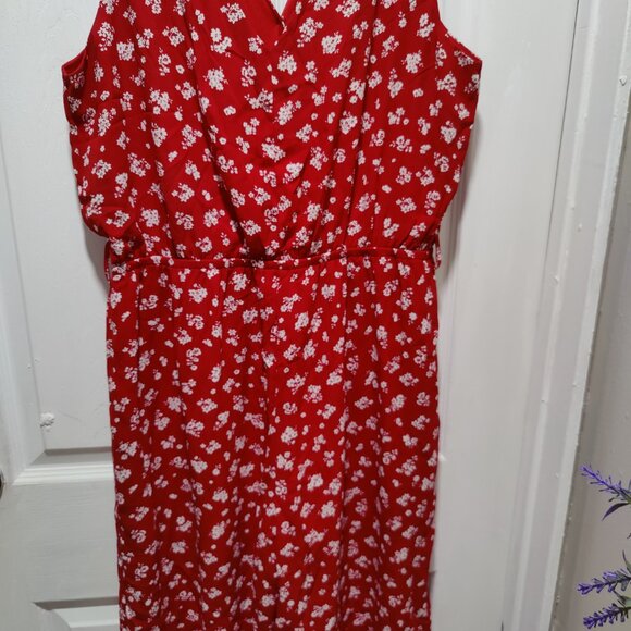One 💗 Clothing Red floral dress - Picture 4 of 4